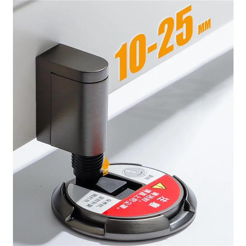 

Windproof Mechanical Self-Locking Door Stopper With Adjustable Height Concealment Hole Mounting Heavy Duty Door Stopper Hardware