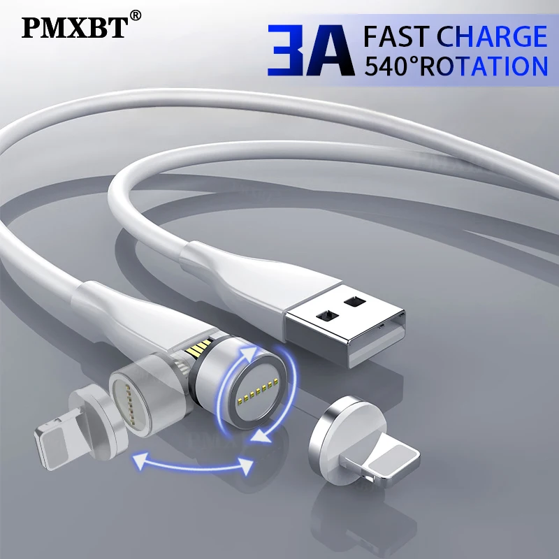 

Magnetic Micro USB Cable 540 Degree Rotate Type C Charging Cord For iPhone 13 Pro Max Xiaomi Samsung Mobile Phone Charger Cable