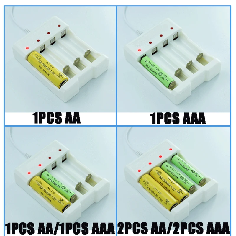 Зарядное устройство для аккумуляторных батарей на 4 батареи USB функция быстрой
