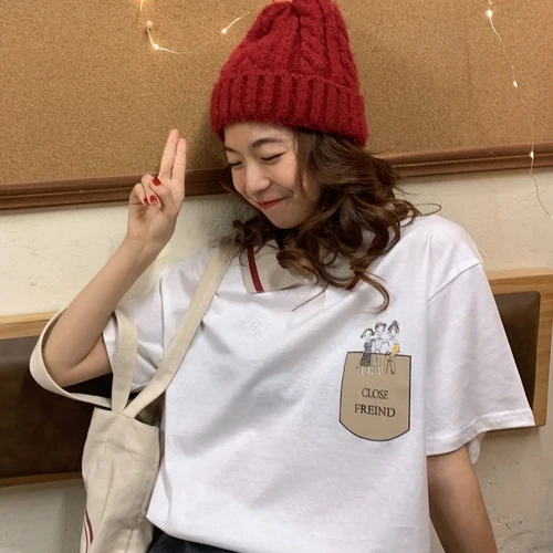 Лидер продаж Повседневная Свободная Базовая Женская белая футболка с коротким