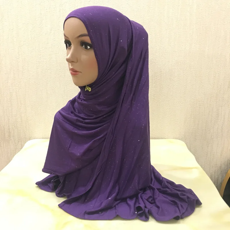 Can Pick Colors Muslim Long Scarf 170*70cm Glitter Jersey | Тематическая одежда и униформа