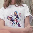 Женская футболка с коротким рукавом, с изображением собаки, в стиле Харадзюку
