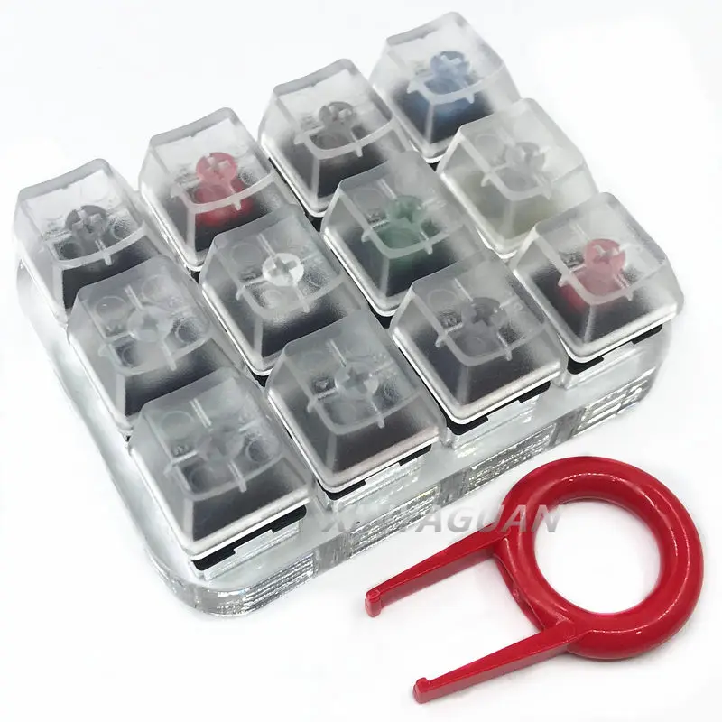 Mechanical Keyboard Cherry MX Switch Tester 3 Pin Black Red Brown Blue Green Milk White Silent Red 4 9 12 Key Translucent Keycap