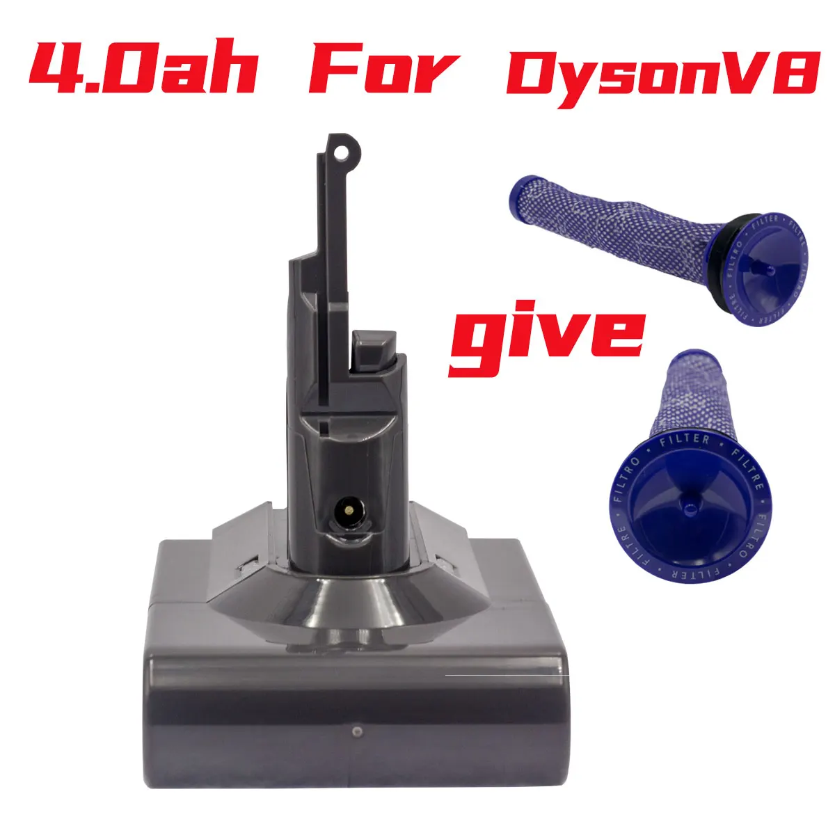 

Новый литий-ионный аккумулятор 4000 мАч 21,6 в V8 для пылесоса Dyson V8