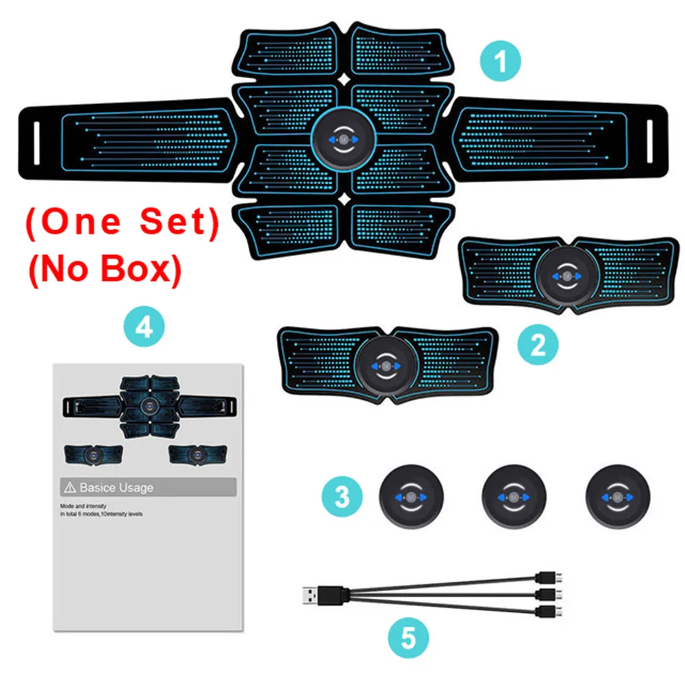 

Abdominal Muscle Stimulator Trainer USB Connect Abs Fitness Equipment Training Gear Muscular Slimming Massager