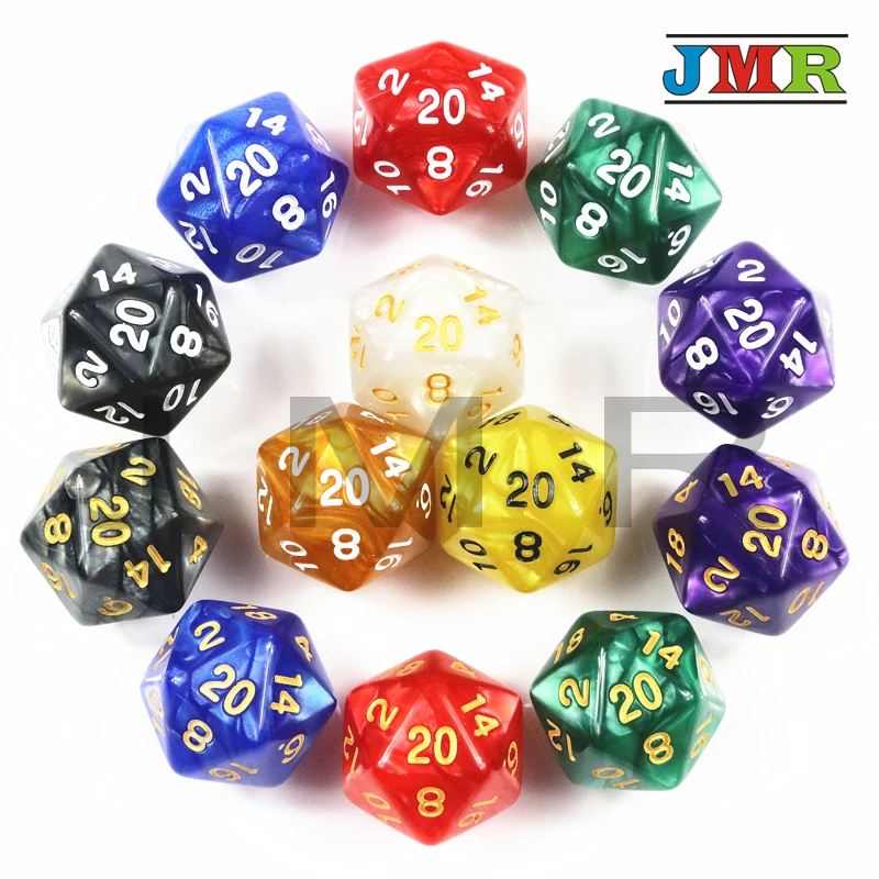 Топ 1 шт. TRPG перламутровый эффект D20 кости для DND 20 сторонних данных богатые цвета
