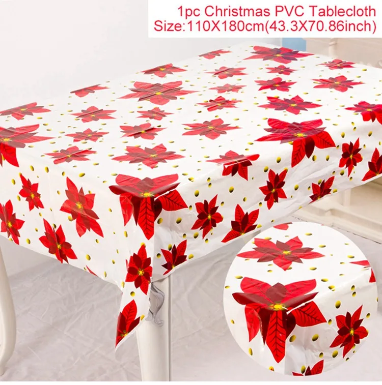 Tablecloth style 1 Navidad рождественские украшения для домашнего стола, Рождественская скатерть, прямоугольный Рождественский Декор, новогодняя - Цвет: Tablecloth style 1