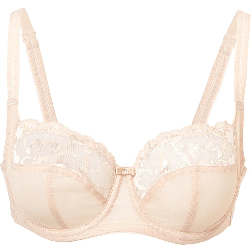 Для женщин размера плюс топа с полной чашкой на косточках Мягкий прозрачный