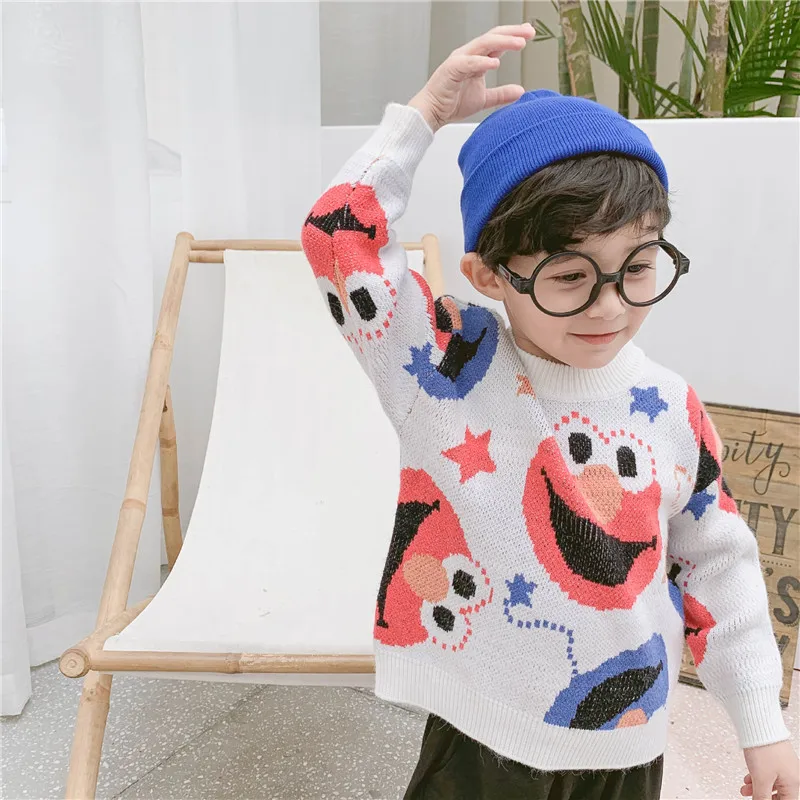 Красивые свитера с рисунками для маленьких мальчиков изображением уличного