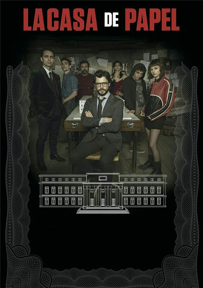 Золотой Постеры для наживки денег la casa de papel глянцевый бумажный Декор на стену яркий цвет - Цвет: Золотой