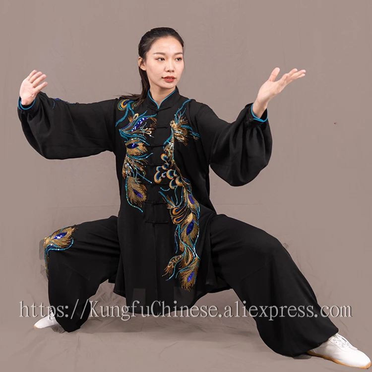 Китайская Униформа Taichi костюм для боевых искусств одежда стандартной длины с