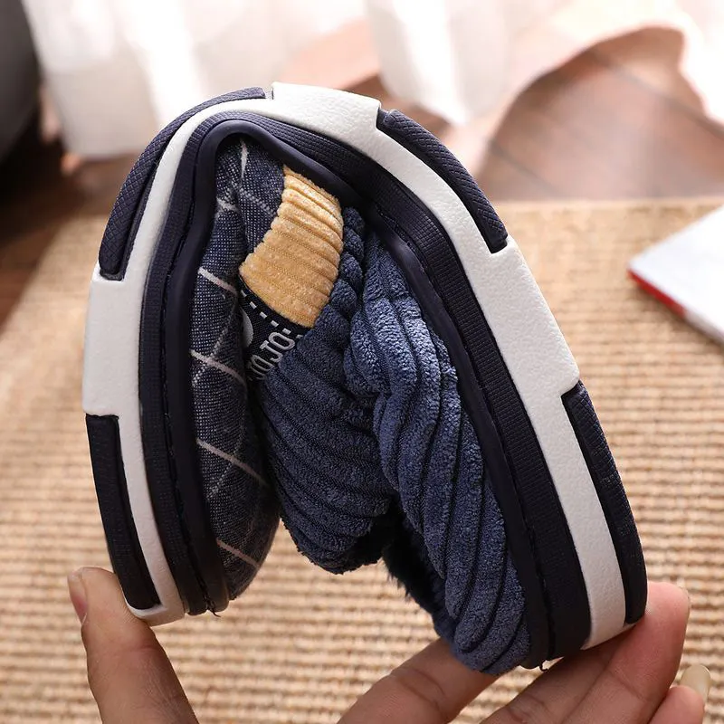 Теплые мужские тапочки 2020 горячие мягкие зимние комнатные для мужчин плюшевые