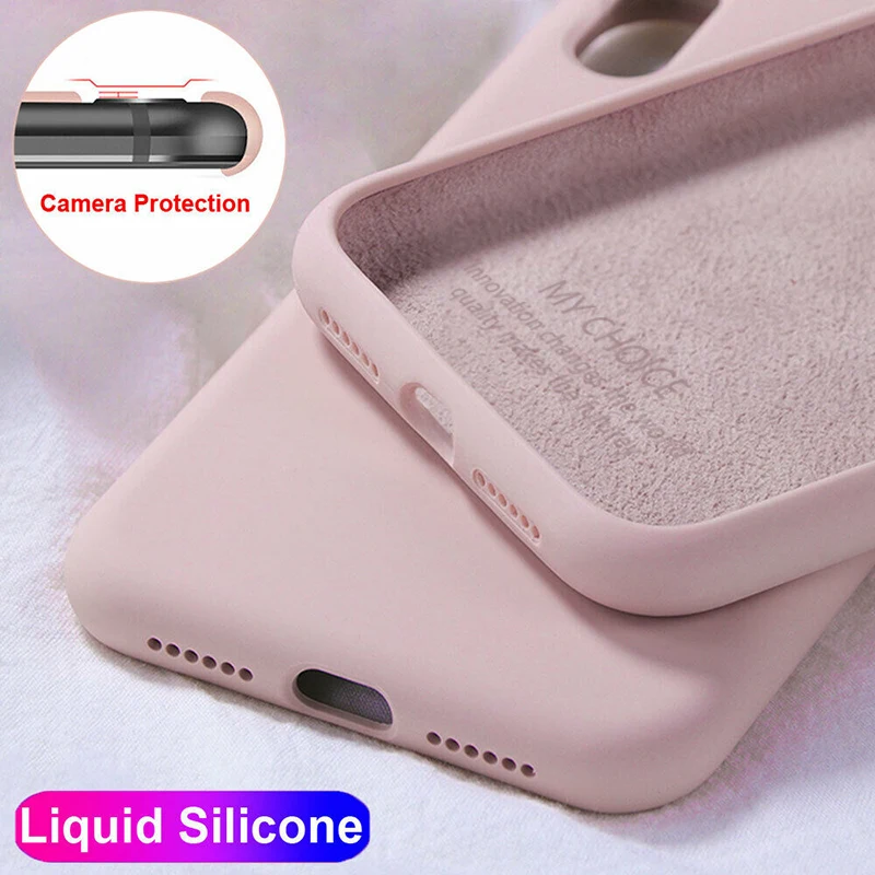 Liquid Silicone Case For Xiaomi Mi Note 10 Pro 9 SE 9T Pro A3 A2 8 Lite X3 NFC Slim Soft Cover For Redmi Note 9S 8 7 Pro 8T 7 8A