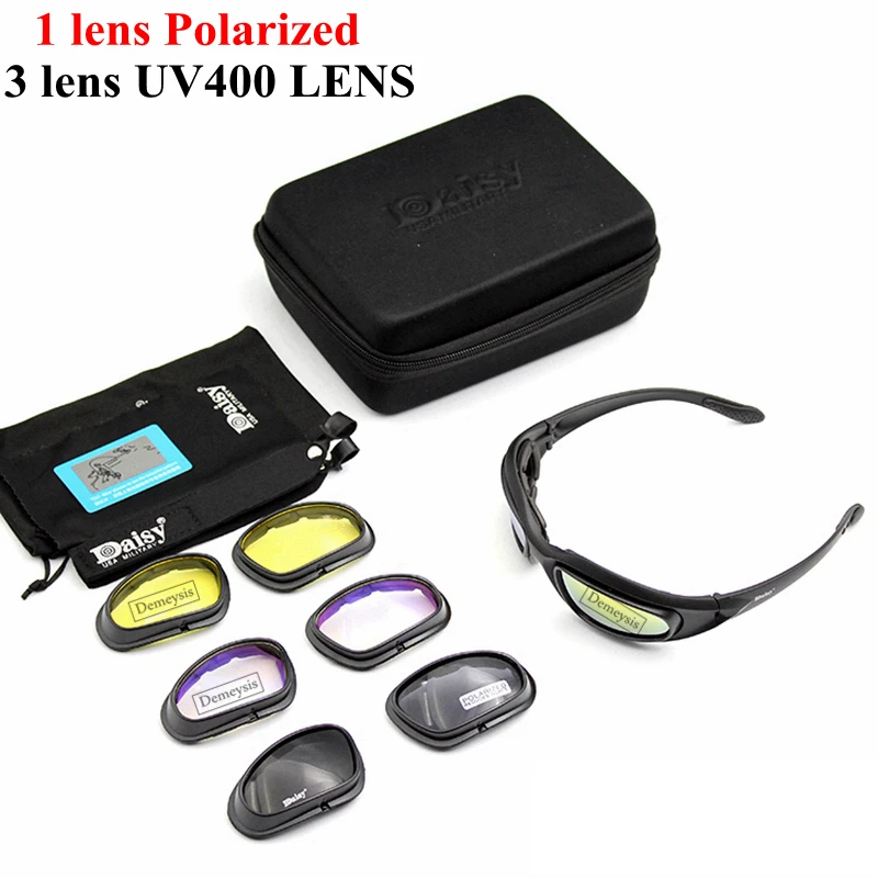 

4 Lens Tactical Paintball Glasses Polarized Military Airsoft Shooting Protective Goggles UV400 Outdoor Hunting Hiking Sunglasses