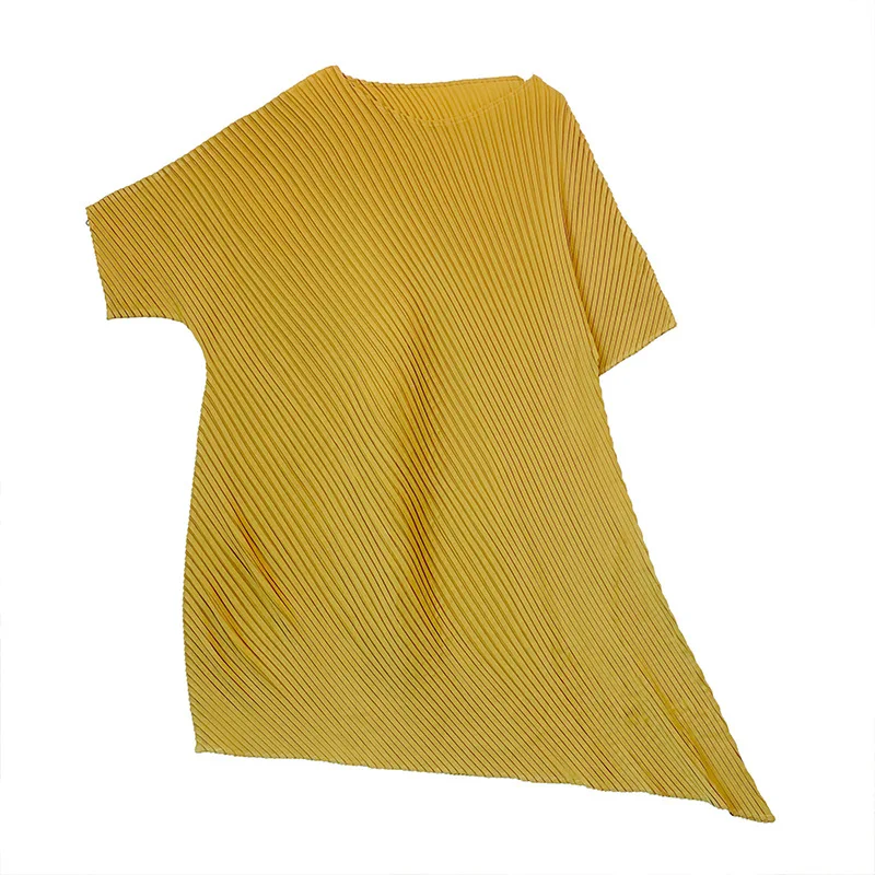 

Autumn 2020 Solid Color Fall Loose Women's New Irregular Pleated Dress