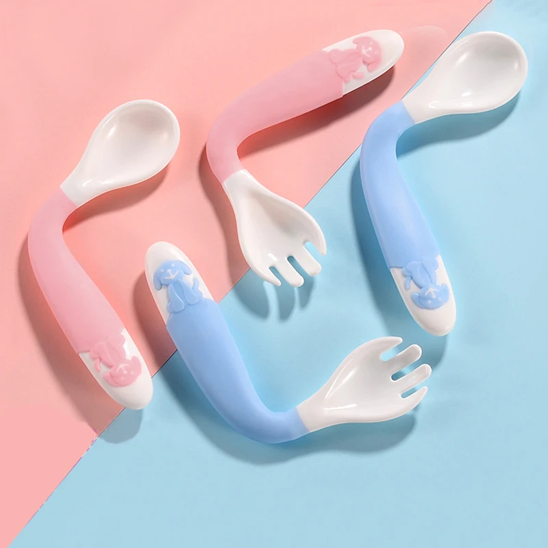 2 шт./компл. набор ложка и вилка для детей Портативный Дети Кормление тренировки