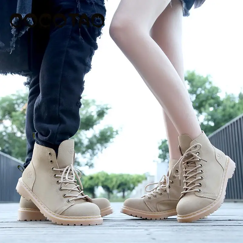2019 British Style Retro Tide Female Ins Martin Boots Couple Models Korean Version Of Men And Women With The Same Paragraph | Обувь