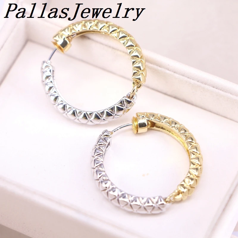 

4 пары, 31 мм Новый дизайн медные трендовые серьги-кольца геометрический женский подарок вечерние ювелирные изделия