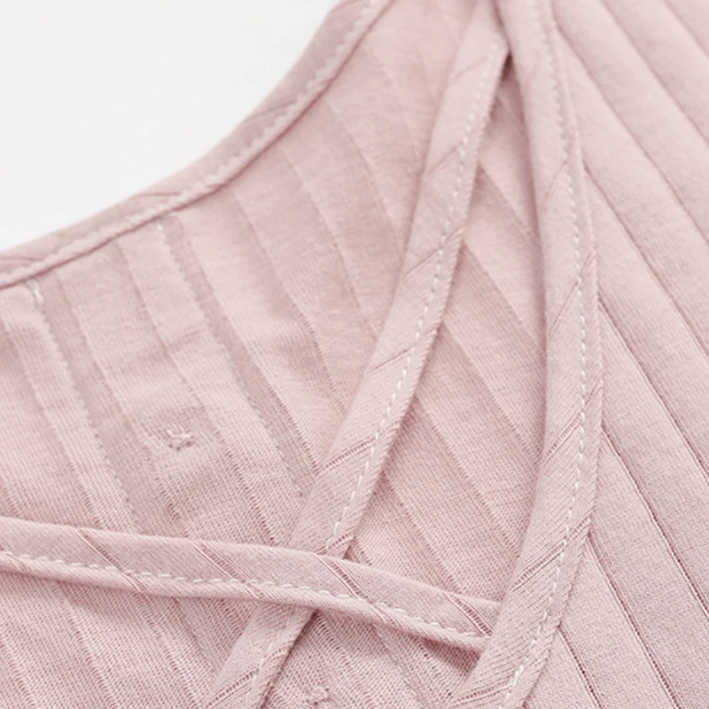 Женская пижама из хлопка эластичное ночное белье ночная рубашка с оборками