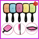 Массажная расческа для волос для женщин, с широкими зубьями, подушка гребешки, для мокрых и вьющихся волос, салонная щетка для волос