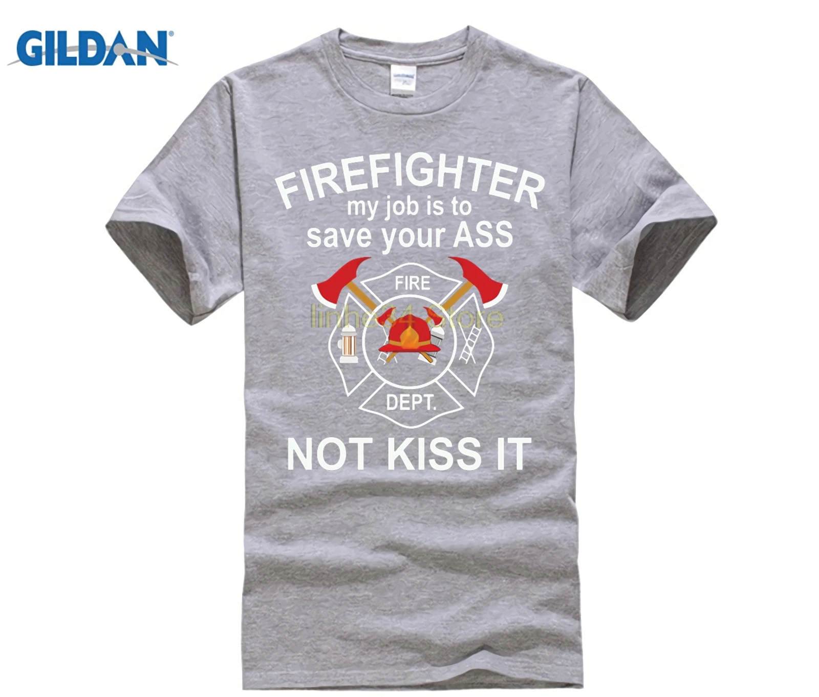 Мужские фирменные Футболка онлайн пожарный моя работа заключается в том чтобы