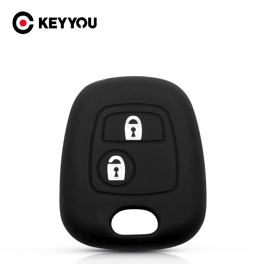 

Силиконовый чехол KEYYOU для автомобильного ключа, защитный чехол для Citroen C1 C2 C3 C4 Xsara Picasso для Peugeot 106 107 206 207 для Toyota Aygo