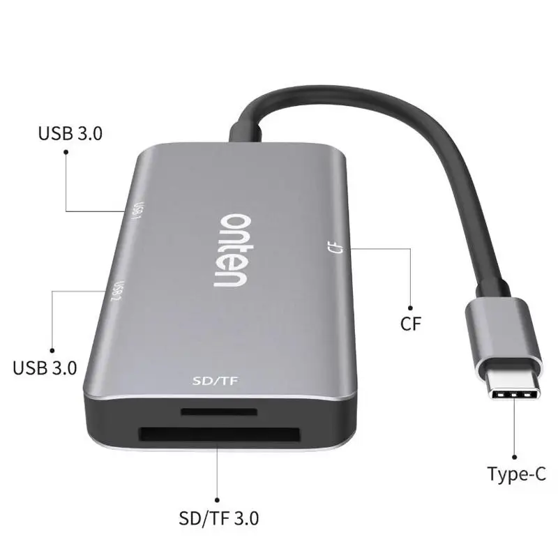 5 в 1 Type C OTG считыватель смарт карт для ПК USB 3 0 CF устройство чтения SD TF карта памяти