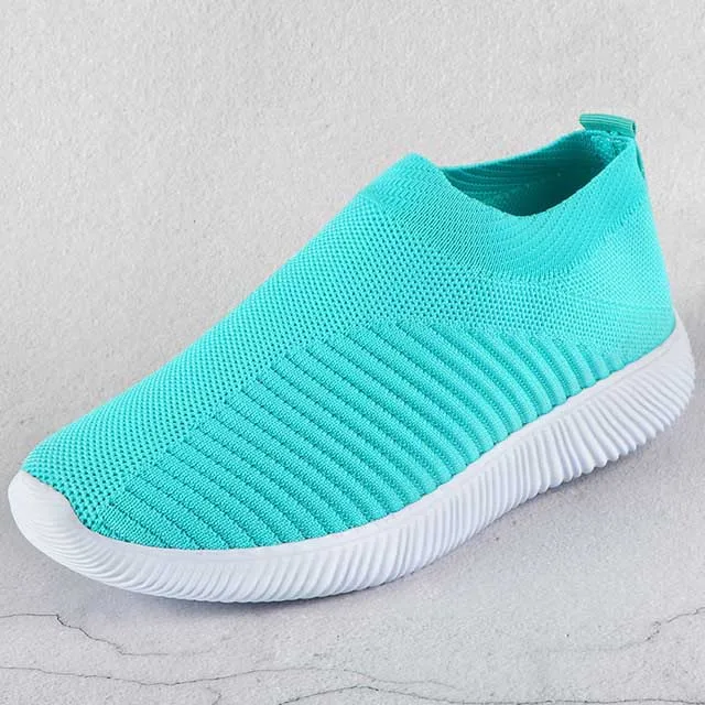 

Women White Sneakers Female knitted Vulcanized Shoes Casual Slip On Flats Ladies Sock Shoes Trainers Summer Tenis Feminino 2021