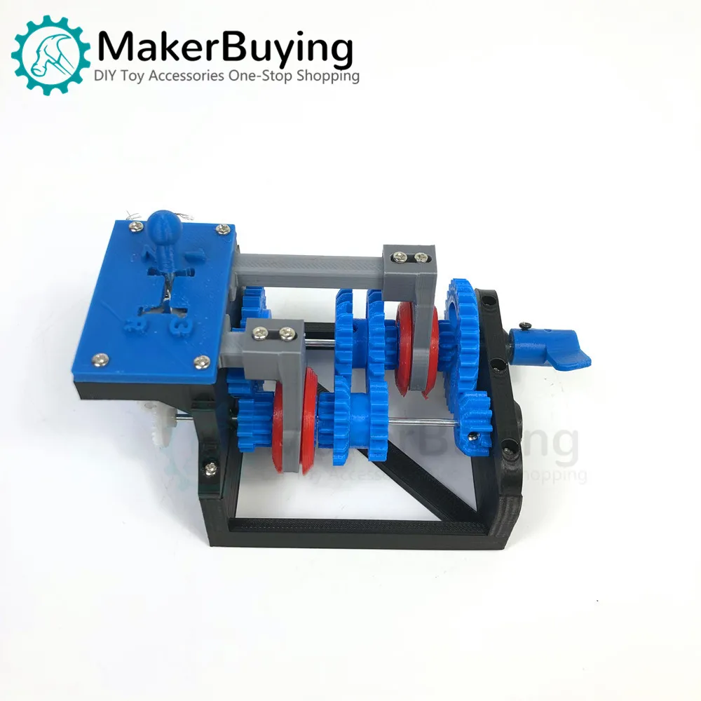 Четырехскоростная коробка передач (без заднего хода) простая модель 3D