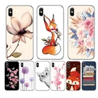 Чехол для Cubot P40 P30 P20 X30 C30 X19 X18 Plus Note 7 20 J7 R19 R15 pro Max мягкий, симпатичный, из ТПУ лисы с цветочным принтом чехол для телефона Capa
