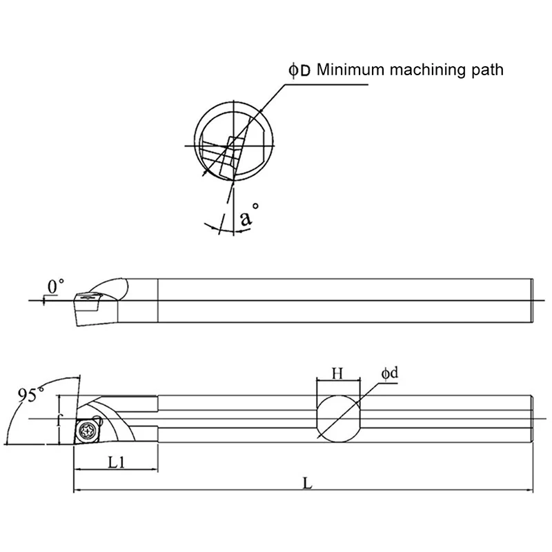 CNC Alloy Steel 95 Degree S12M S16Q S20R S25S SCLCR SCLCL 09 Internal Turning Tool Boring Bar for CCMT09 Blade Lathe Cutter | Инструменты
