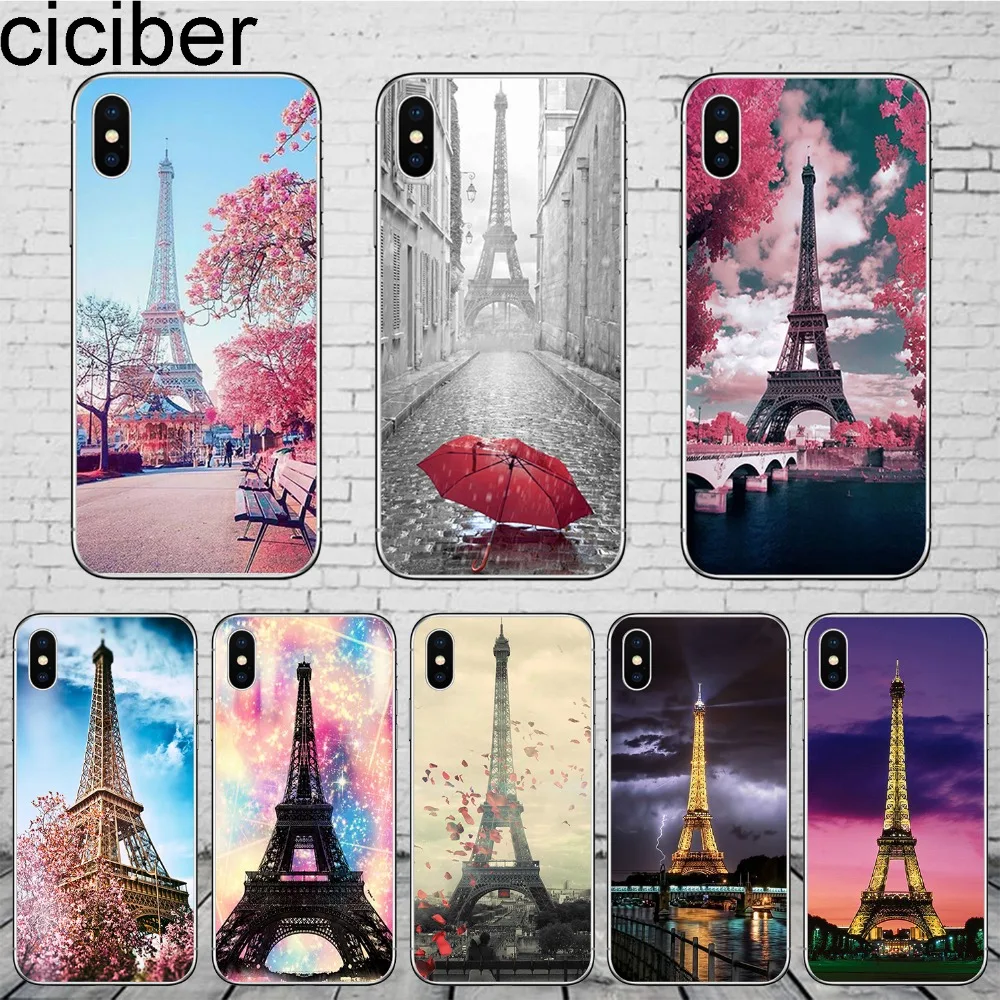Ciciber Париж Эйфелева башня для iPhone 11 Pro Max чехол телефона 7 8 6S Plus X XR XS Мягкий