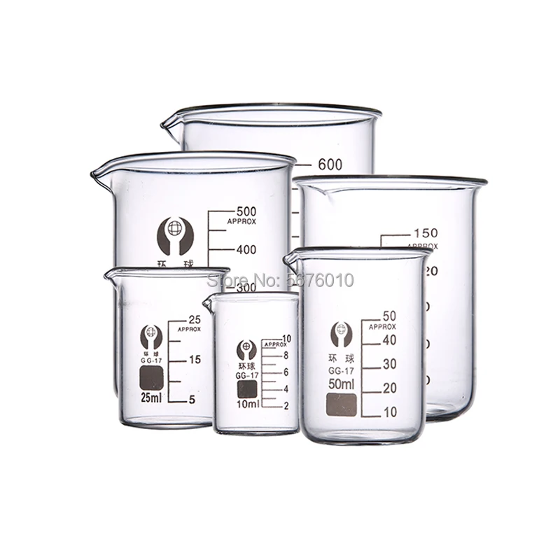 Высококачественный 1 набор лабораторное боросиликатное стекло стакан всех
