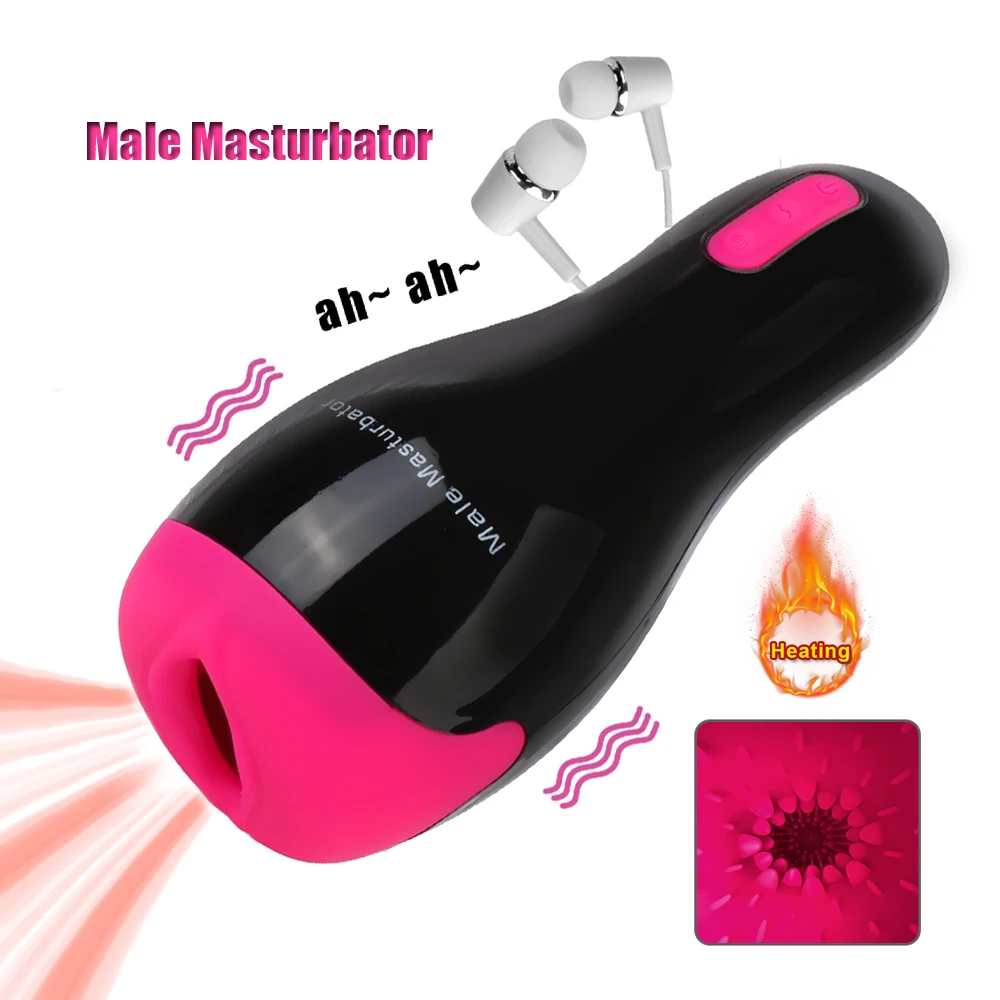 19 см автоматический насос с подогревом пенис вибраторы для мужчин петух тренажер