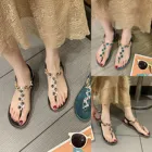 Обувь, новинка женские в римском стиле, обувь на низком каблуке, сандалии без шнуровки с эластичной резинкой, шлепанцы, сандалии, женские летние сандалии