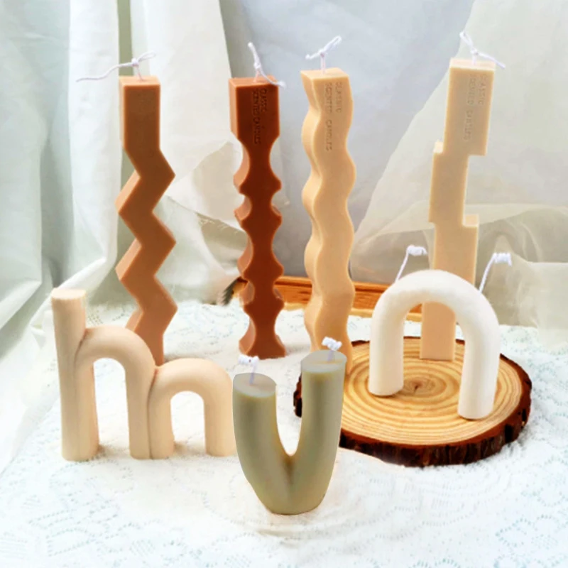 3D креативная художественная форма для воска Геометрическая силиконовая свечи