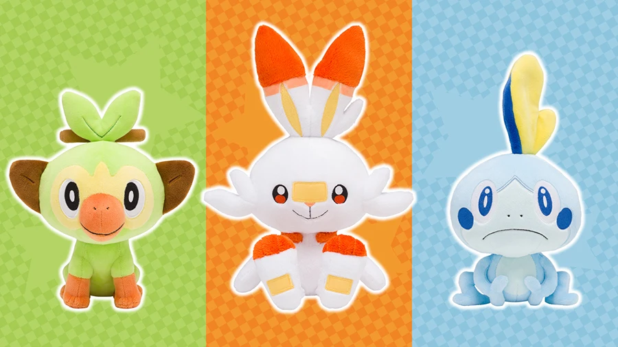 Высокое качество Scorbunny Sobble Grookey мягкая плюшевая игрушка японского аниме Кукла мультфильм дети девочки рождественские подарки на день рождения
