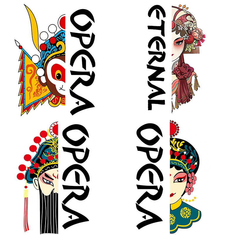 

Наклейки на стену с изображением китайской Пекинской оперы Three Ratels QC521, домашний декор, аксессуары для гостиной