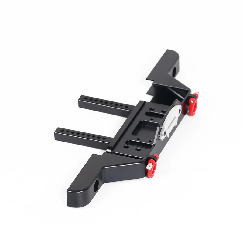 

FBIL-Metal Front Bumper Winch Mount with LED Light for 1/10 RC Crawler Axial SCX10 Traxxas TRX4 Defender D90 Upgrades