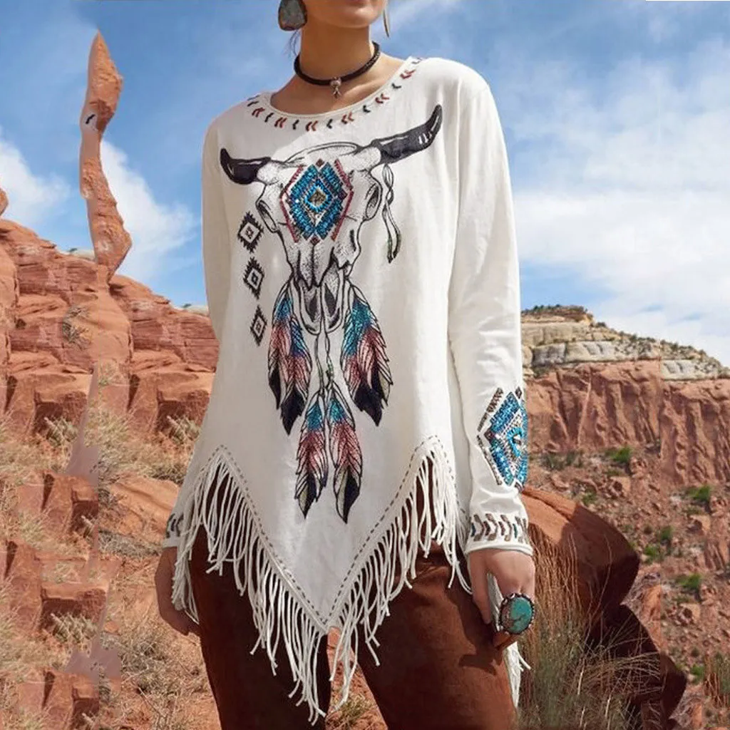 Женская Повседневная футболка с длинным рукавом повседневная Сетчатая принтом