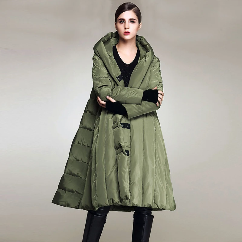 Женский однотонный пуховик с капюшоном Johnature Повседневная теплая куртка на белом