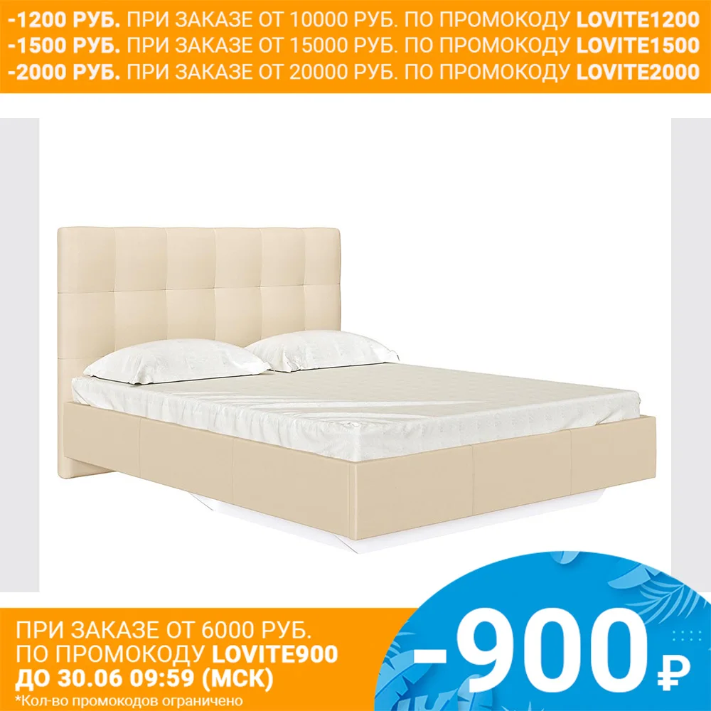 Кровать Сонум (латы) (Nice Beige Экокожа Nice 1400х2000 мм) Среда Сна| |