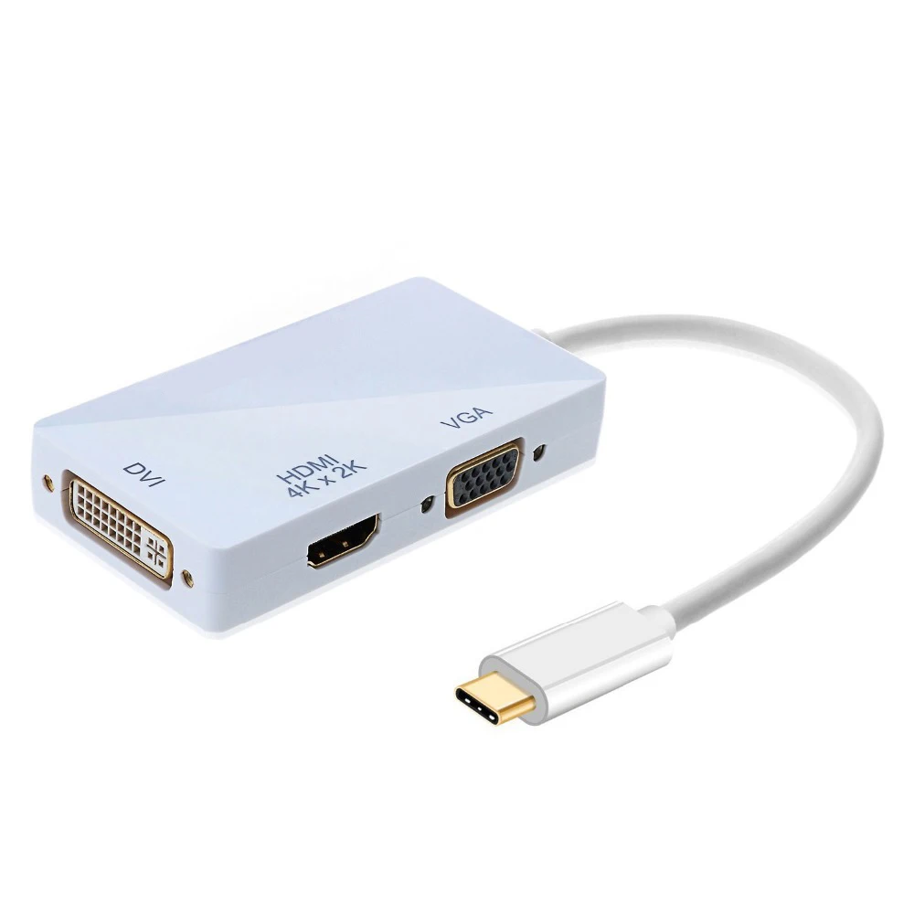 USB-C USB3.1 Type-c на HDMI 4 к VGA DVI 1080P Кабель-адаптер для Samsung S8 Macbook Pro Dell XPS 13 15 Thunderbolt 3 |
