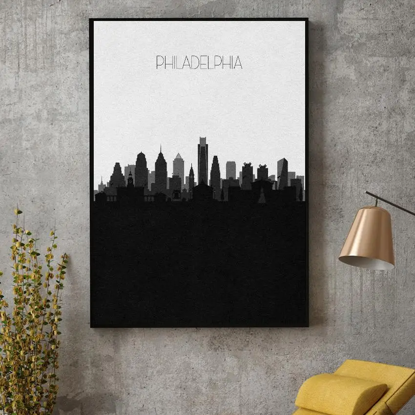

Philadelphia Skyline Canvas Art Print Wall Poster Living Room Decoration No Frame