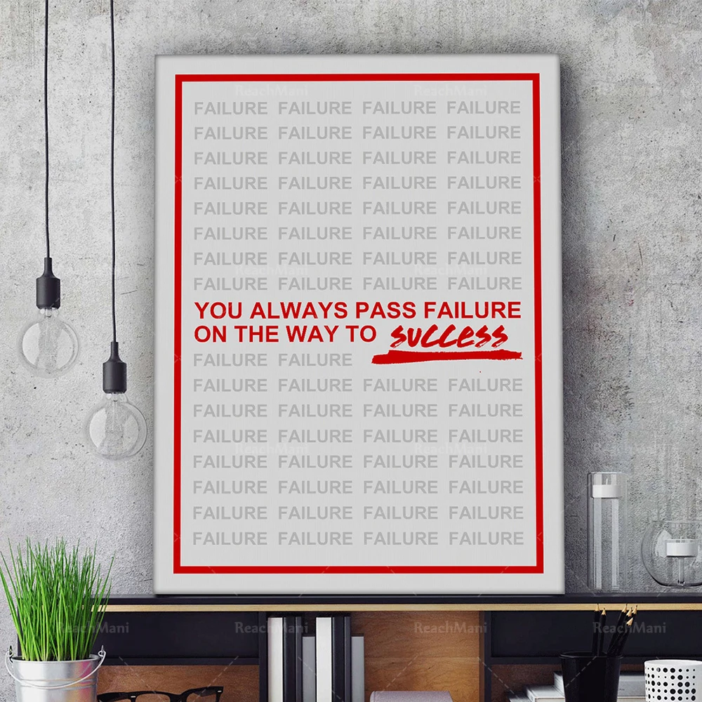 

Succès Quote Canvas Print Wall Office Decor / Failure Quote / Successful Decor