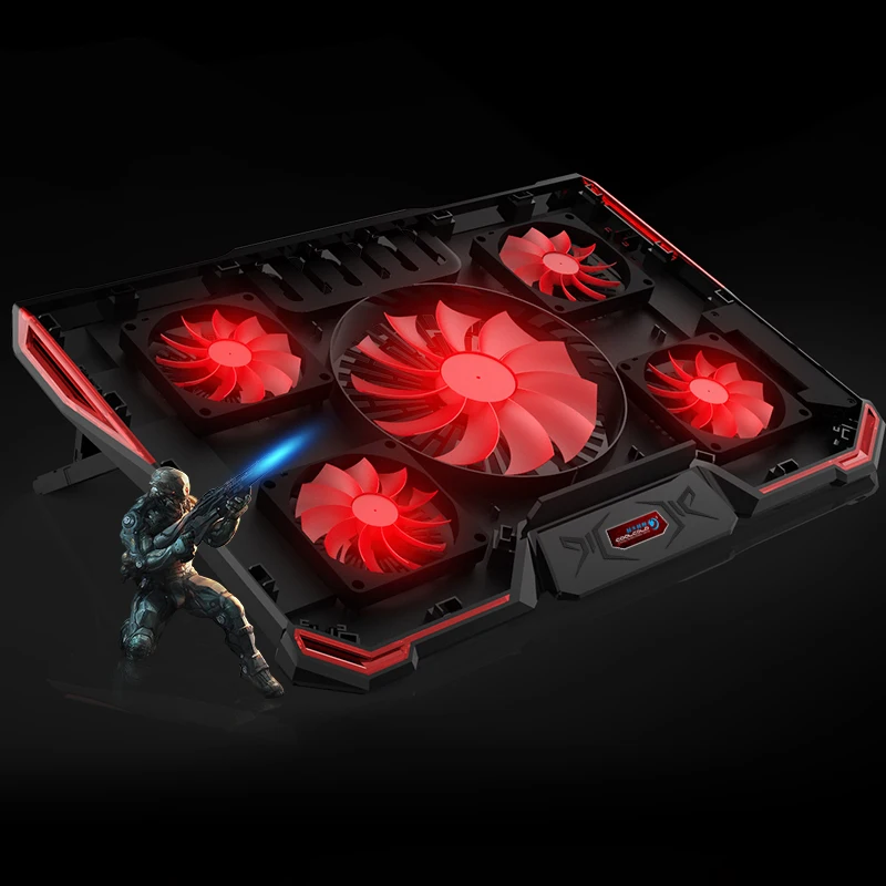 Охлаждающая подставка CoolCold для ноутбука с воздушным охлаждением 5 вентиляторов 2