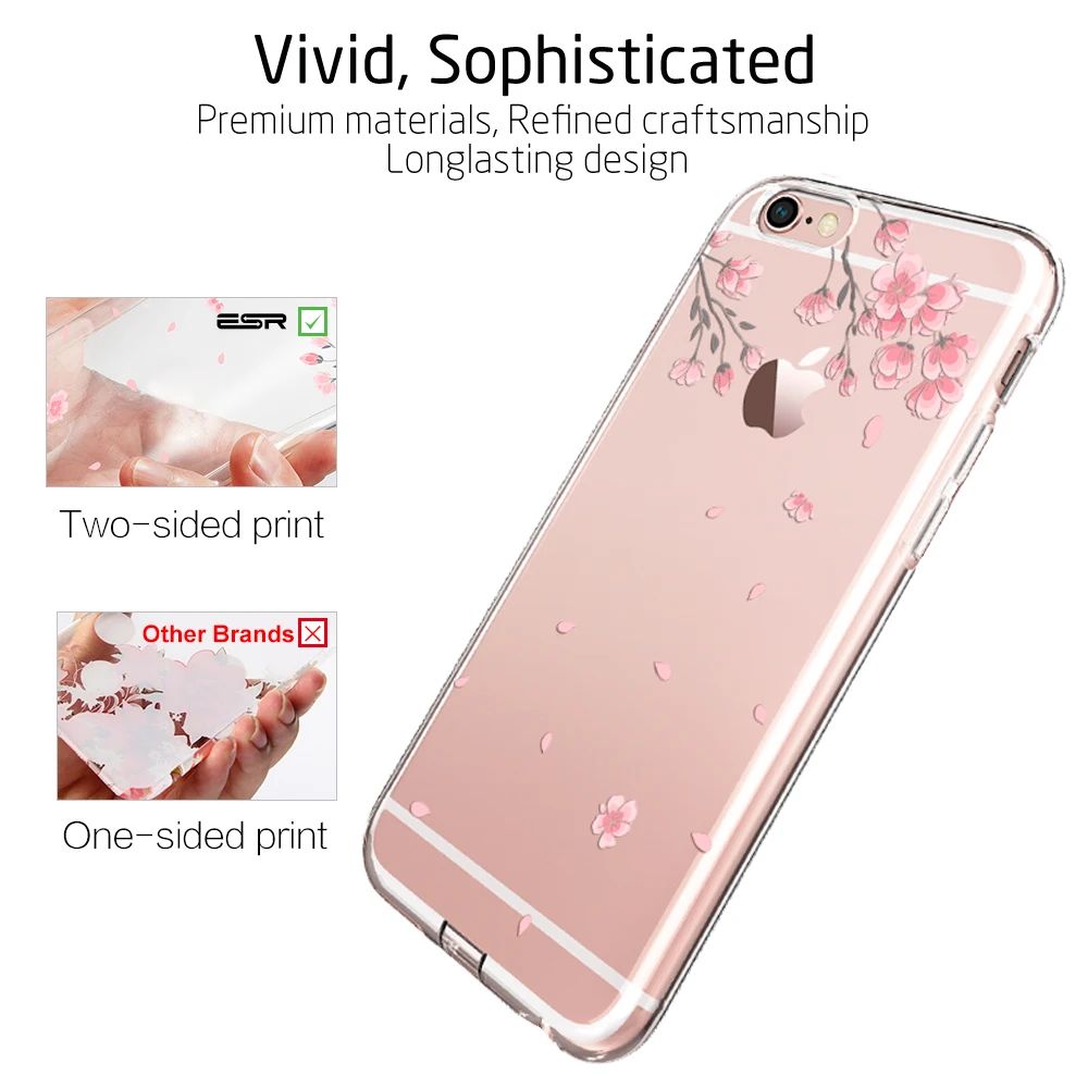 

ESR Cartoon Case for 6/7/8 6S 7/8 Plus Cute Transparent Cover Clear Soft TPU Case Ultra Thin Cover Anti-Knock Coque iPhone8 Case