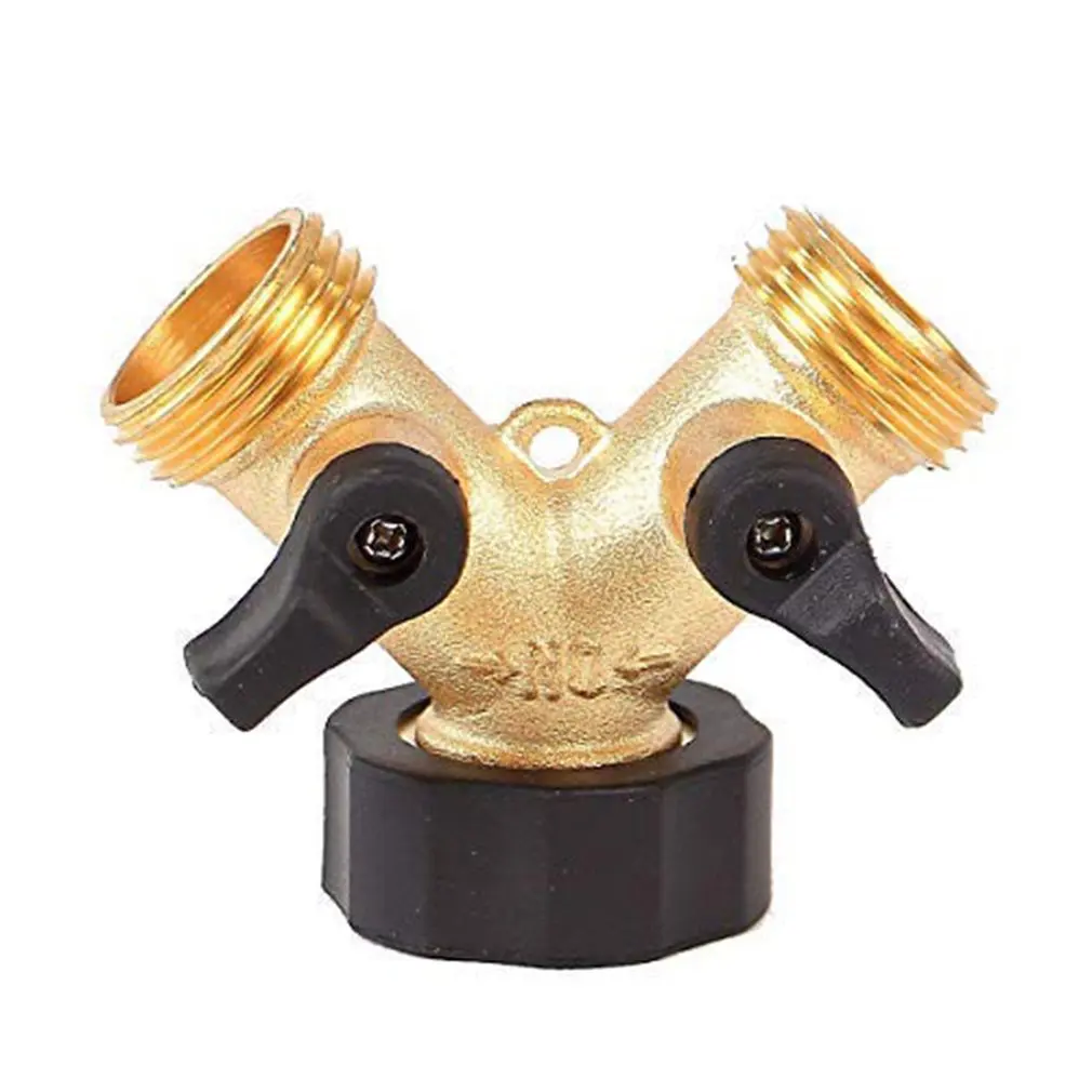 

Brass Three-way Garden Tap Female 3/4 Y Irrigation Valve Water Splitter Quick Connector Garden Hose Splitter 1 Set