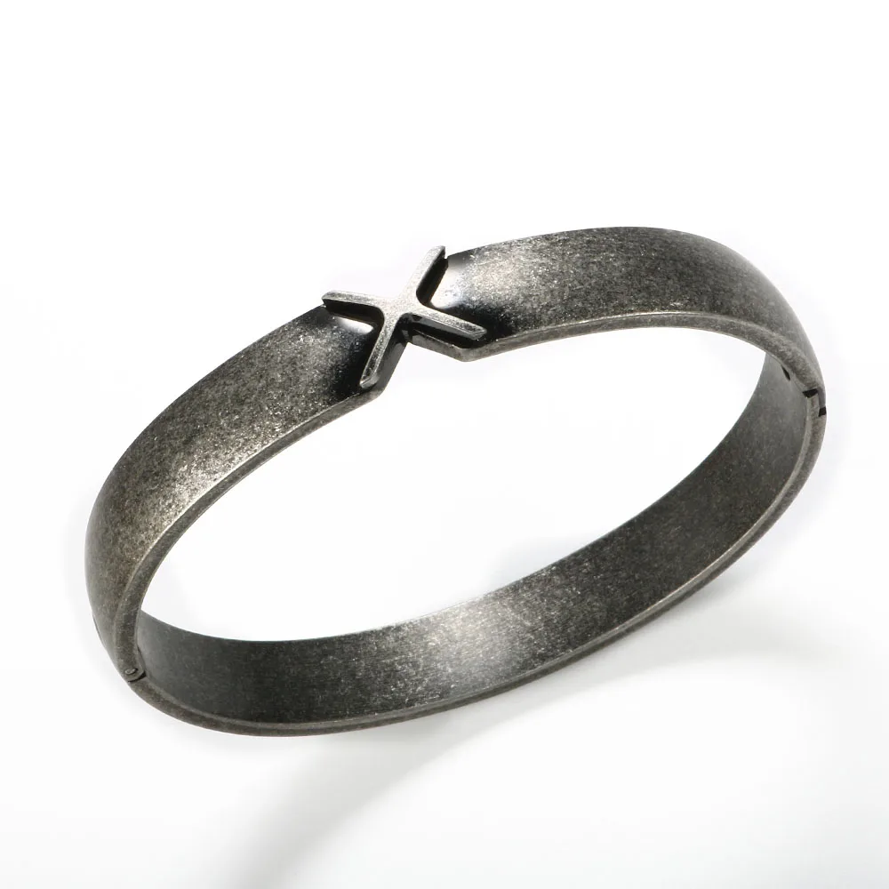 

Vintage Cross Bangle Stainless Steel Men Bracelet Punk Minimalist Friendship Couple Jewelry Gifts Accessories steampunk pulsera