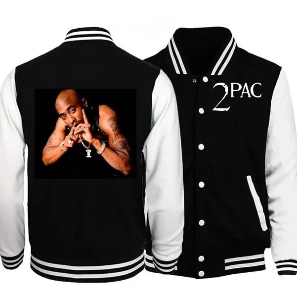 Rapper Tupac 2pac jacket giacca Cool da uomo top popolari felpe giacca moda cotone adolescenti maglie da Baseball abbigliamento di marca